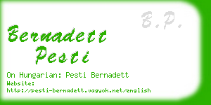 bernadett pesti business card